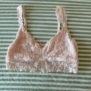 Pink Lace Bralette With Adjustable Cc 75